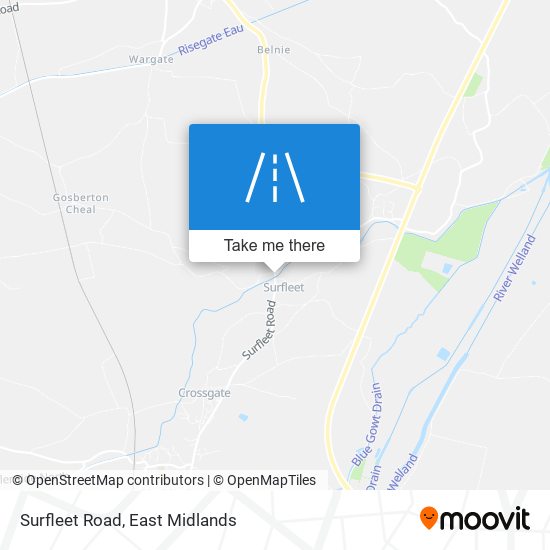 Surfleet Road map