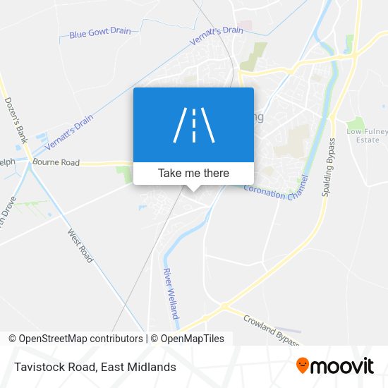 Tavistock Road map
