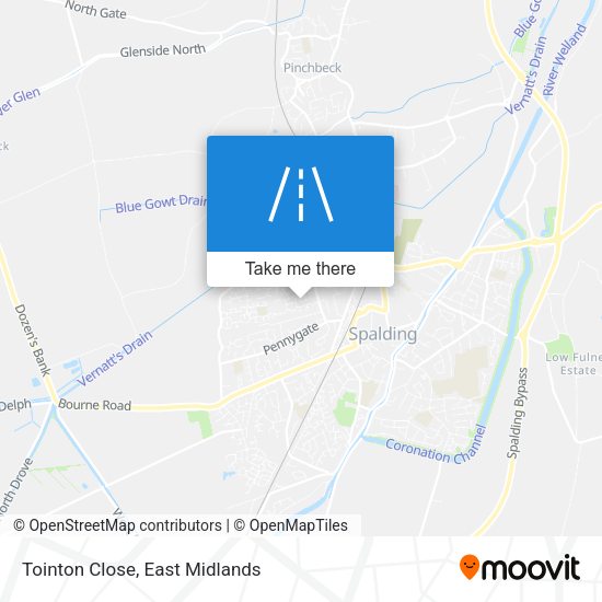 Tointon Close map