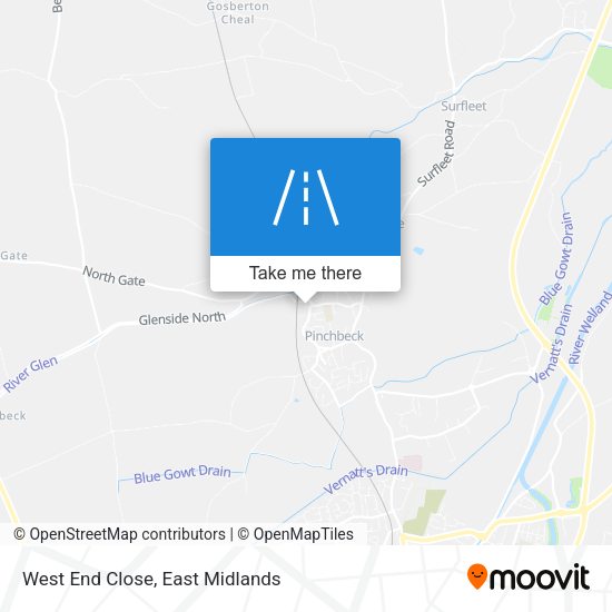 West End Close map