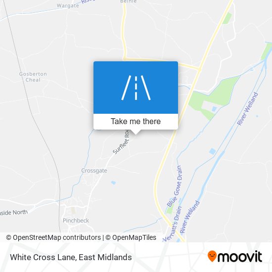 White Cross Lane map