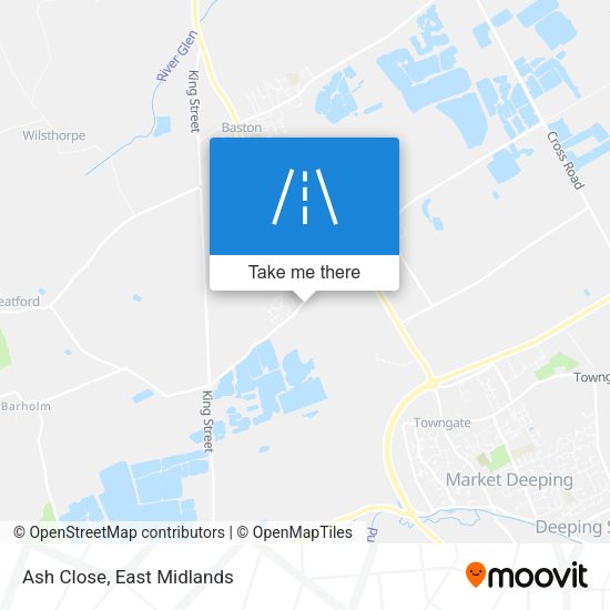 Ash Close map