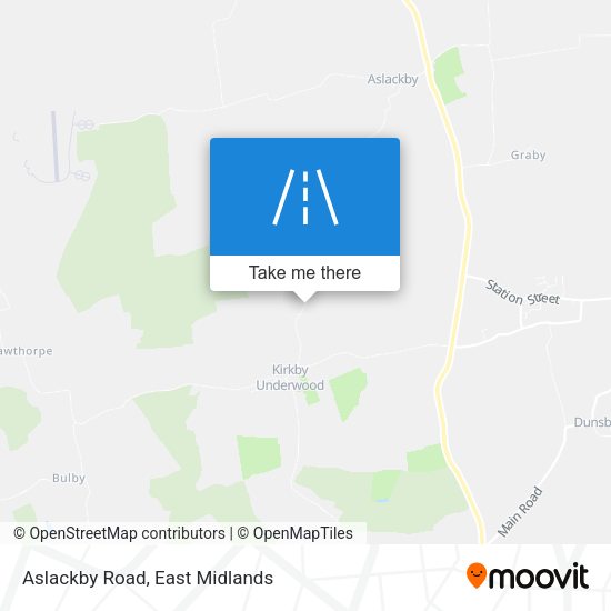 Aslackby Road map