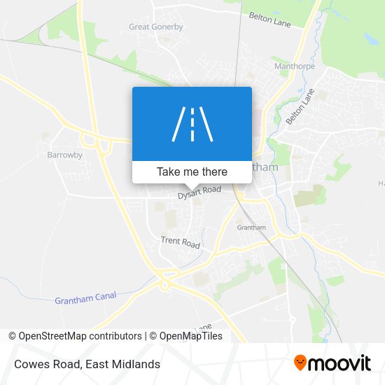 Cowes Road map