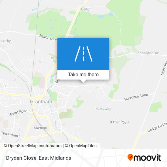 Dryden Close map