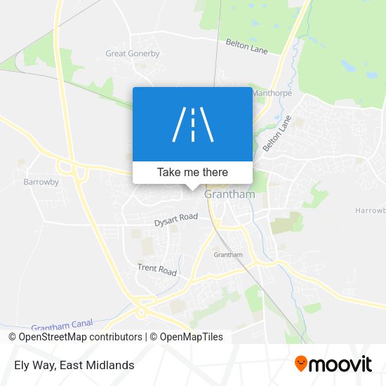 Ely Way map