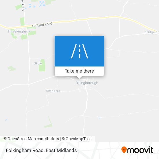 Folkingham Road map