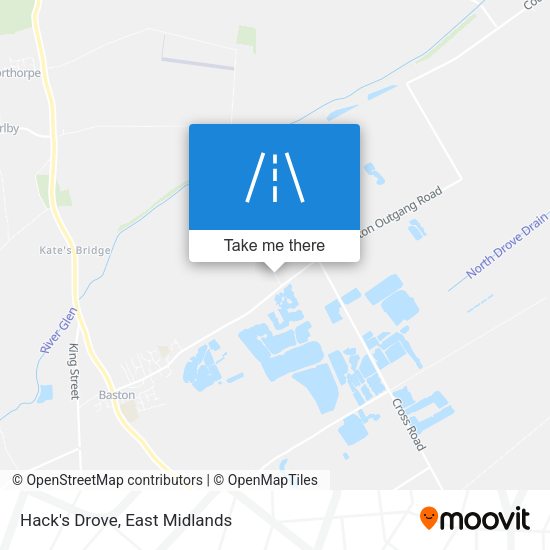 Hack's Drove map