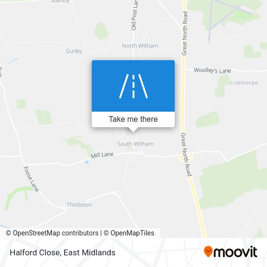 Halford Close map