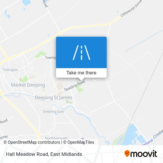 Hall Meadow Road map