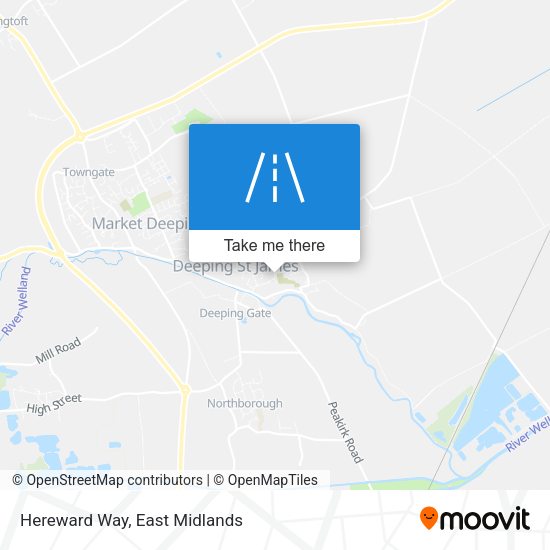 Hereward Way map
