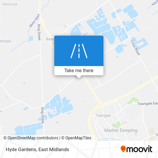 Hyde Gardens map