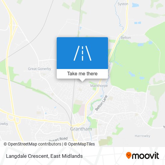 Langdale Crescent map