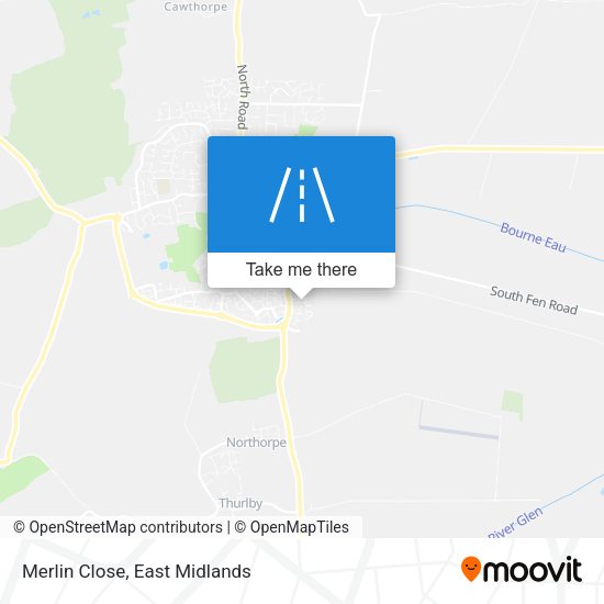 Merlin Close map