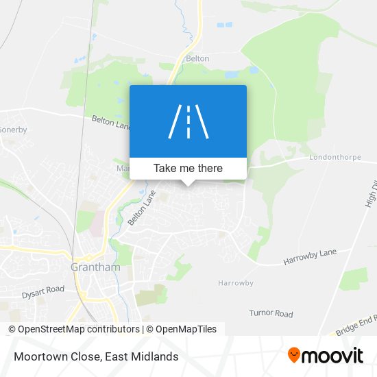 Moortown Close map