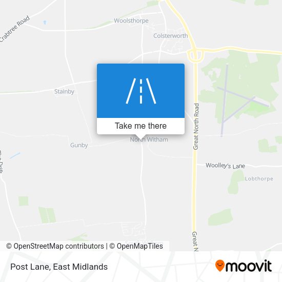 Post Lane map