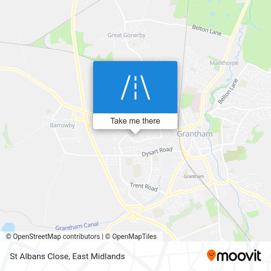 St Albans Close map