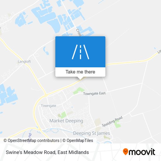 Swine's Meadow Road map