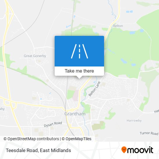 Teesdale Road map