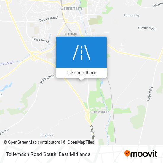 Tollemach Road South map