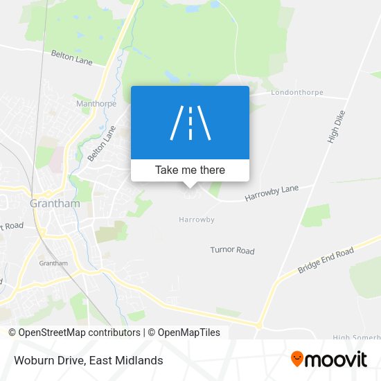Woburn Drive map