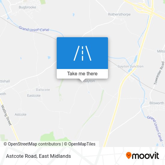 Astcote Road map