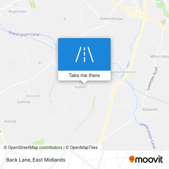 Back Lane map