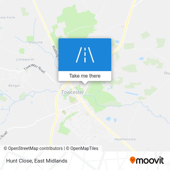 Hunt Close map