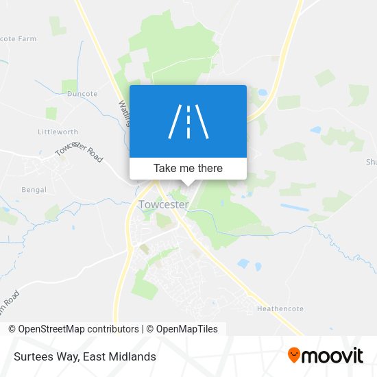 Surtees Way map