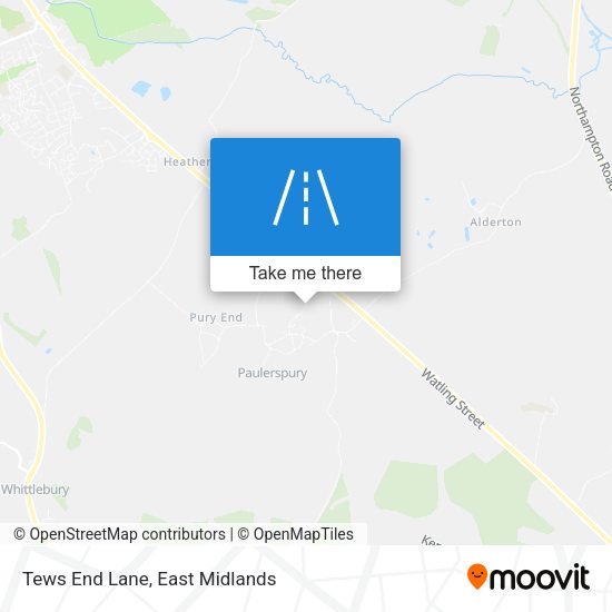 Tews End Lane map