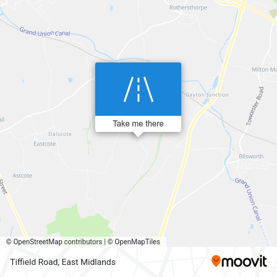 Tiffield Road map