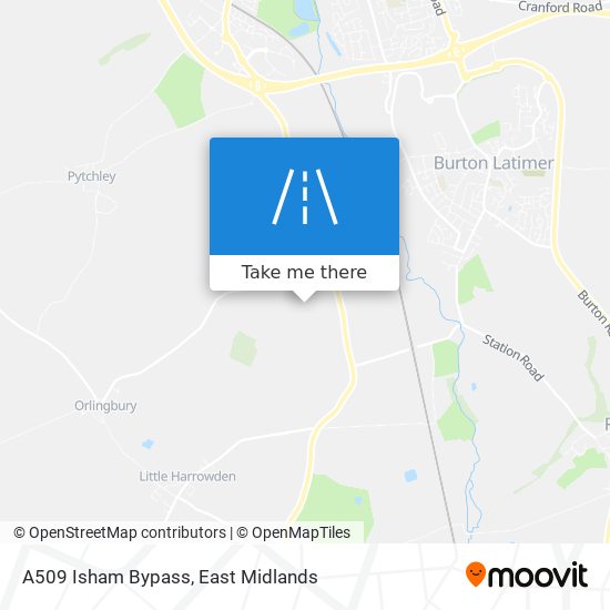 A509 Isham Bypass map