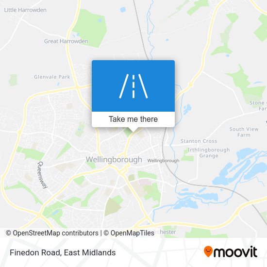 Finedon Road map