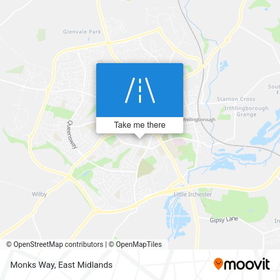 Monks Way map