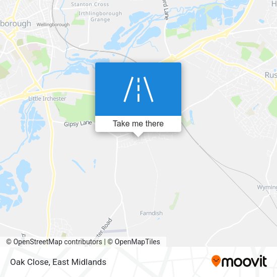 Oak Close map