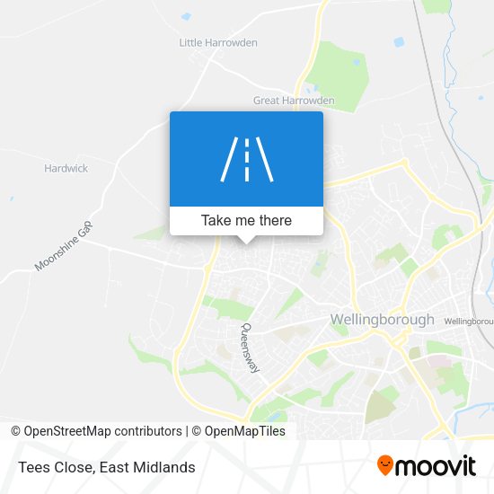 Tees Close map
