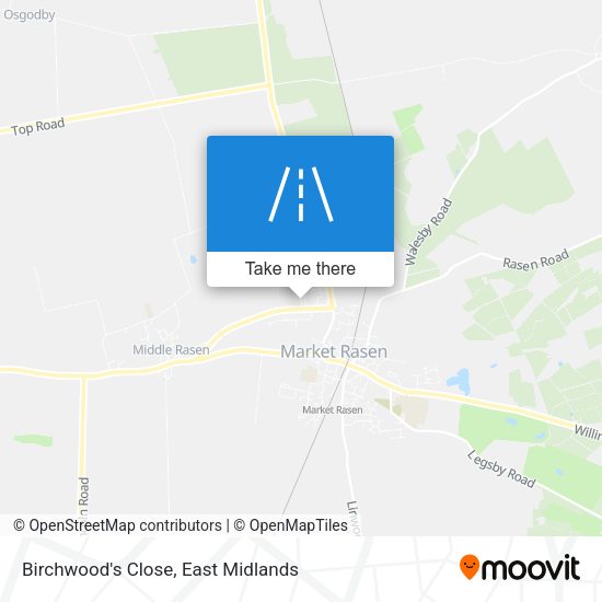 Birchwood's Close map
