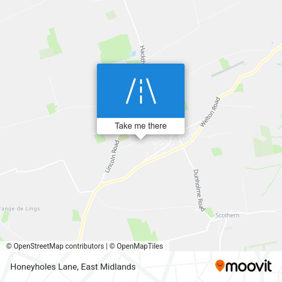 Honeyholes Lane map
