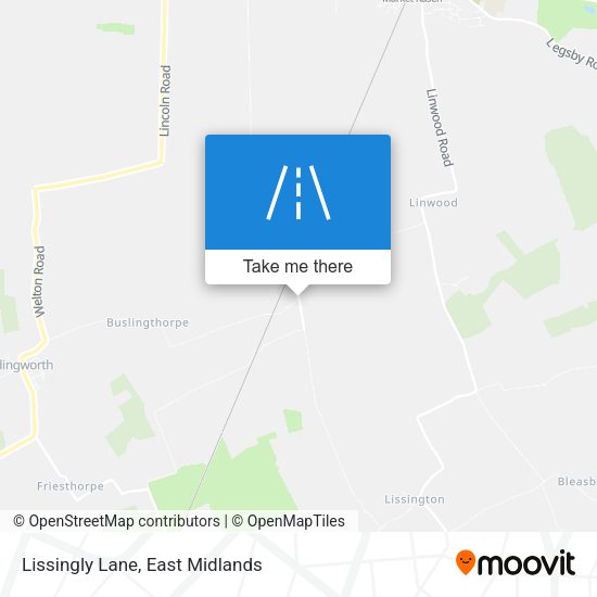 Lissingly Lane map