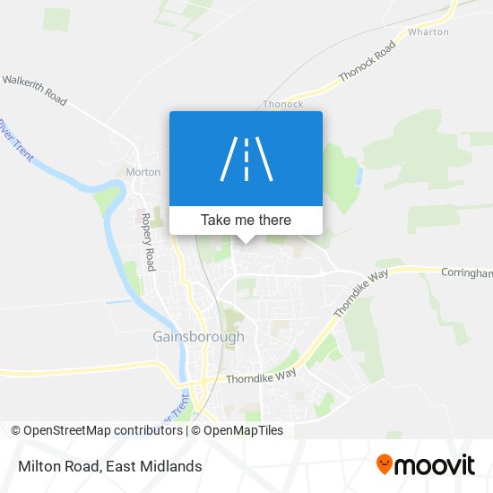 Milton Road map