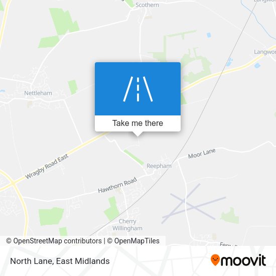 North Lane map