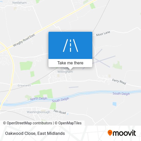 Oakwood Close map