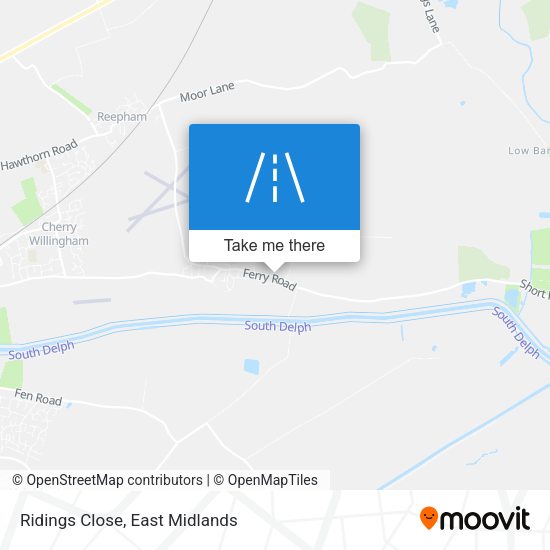 Ridings Close map