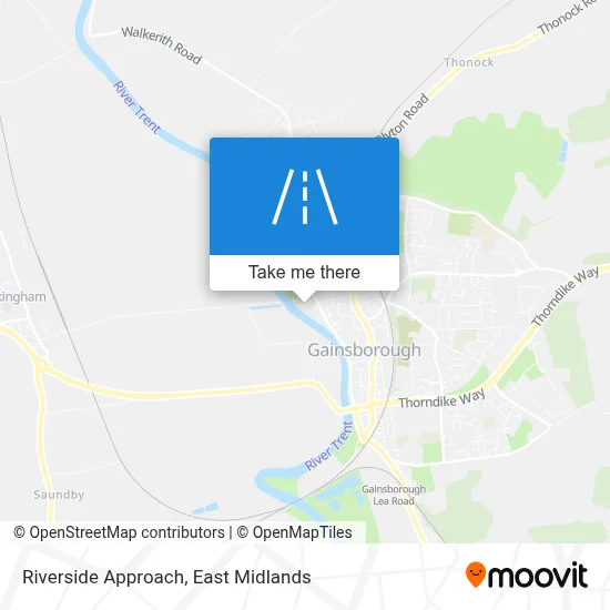 Riverside Approach map