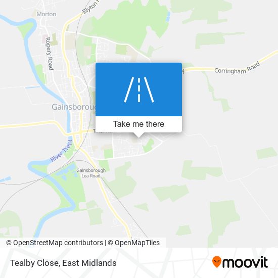 Tealby Close map