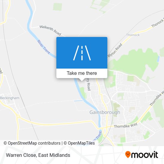Warren Close map
