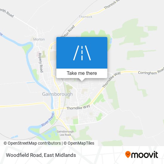 Woodfield Road map