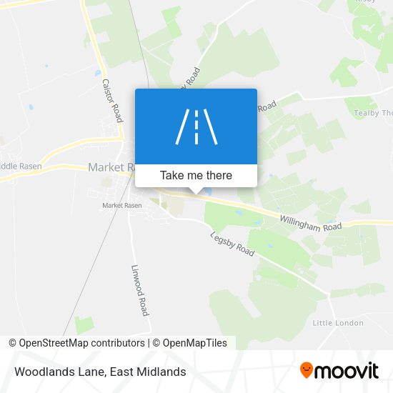 Woodlands Lane map