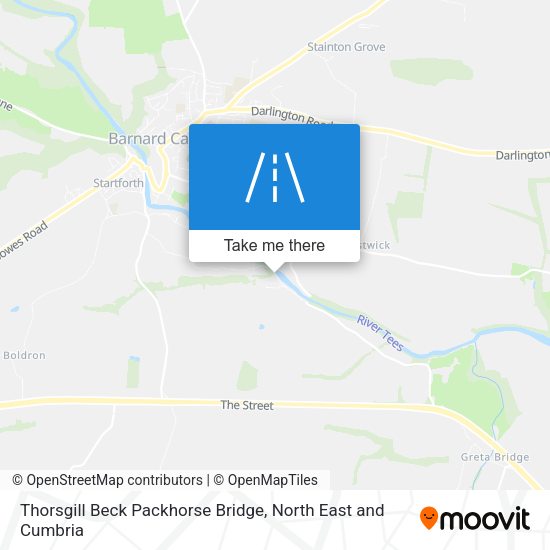 Thorsgill Beck Packhorse Bridge map