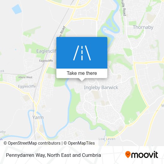 Pennydarren Way map